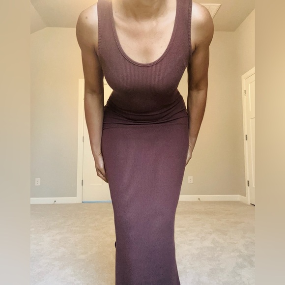 Chocolate Brown Maxi Bodycon Dress - Picture 7 of 14